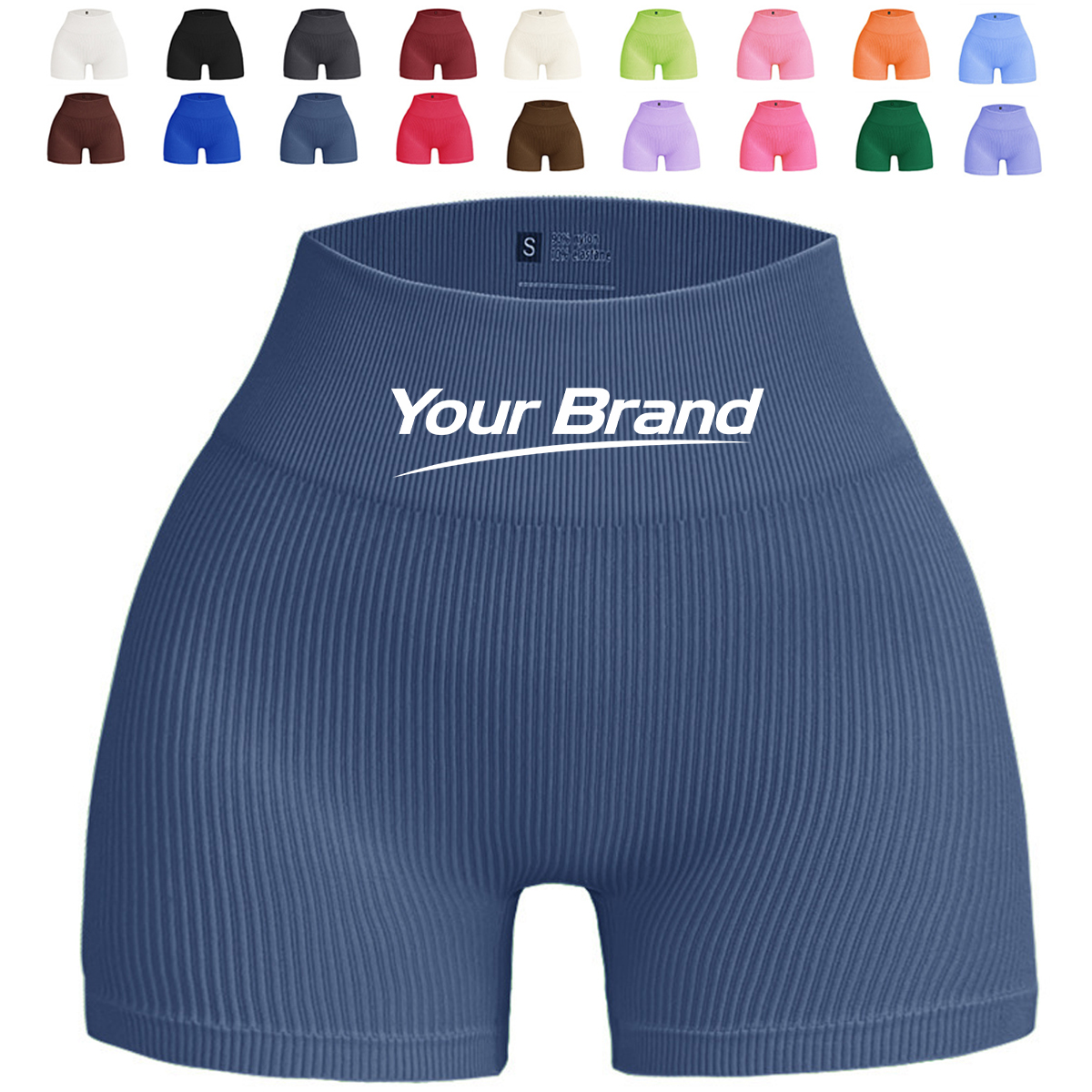 High Waisted Seamless Compression Yoga Biker Shorts