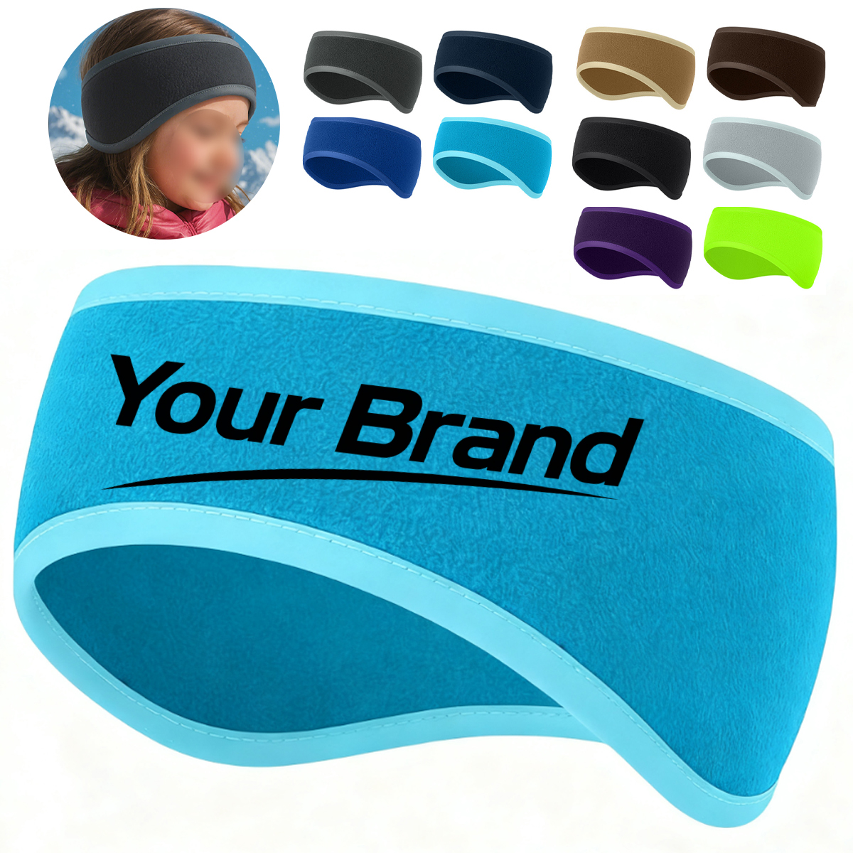 Kids Thermal Polar Fleece Winter Ear Warmer Headband