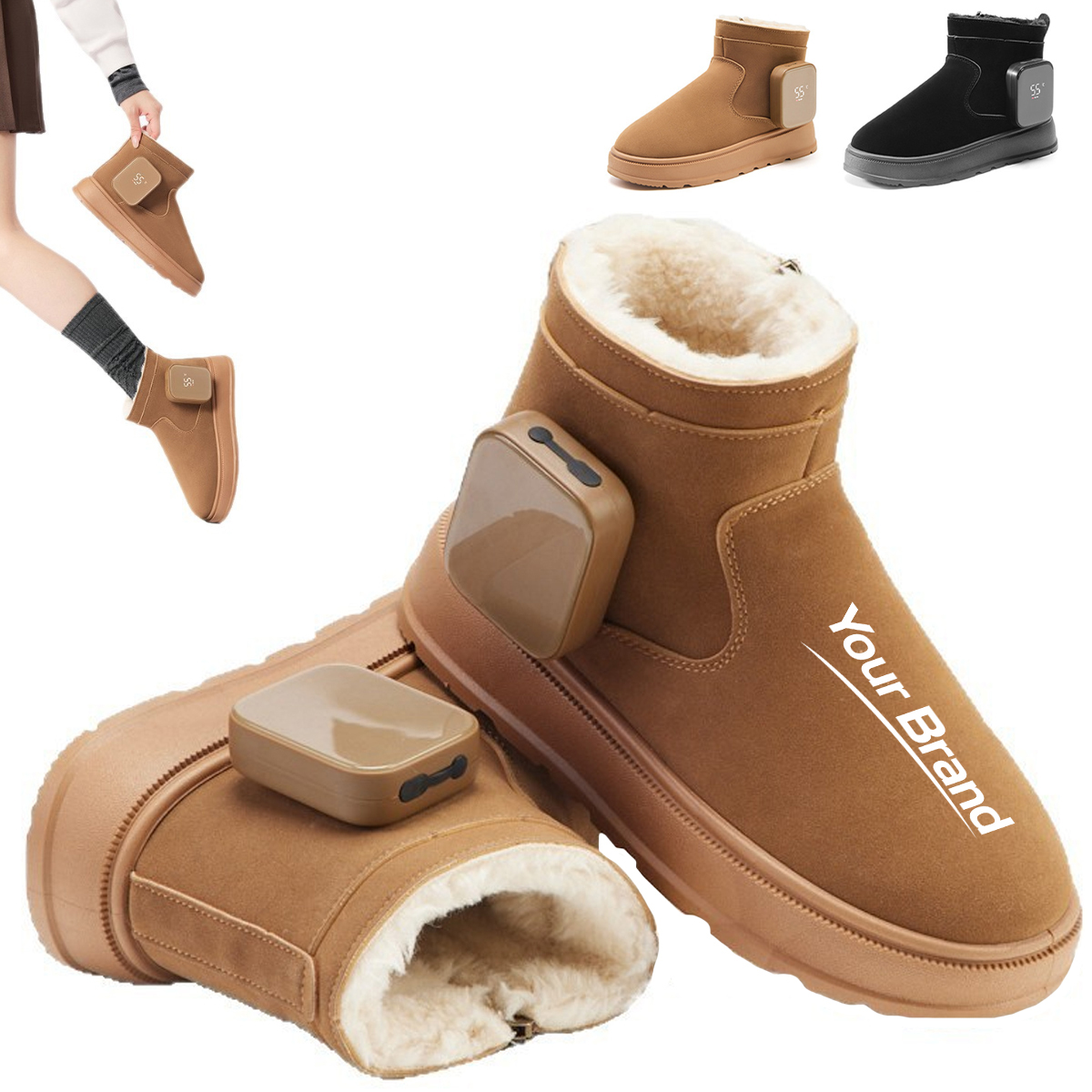 USB Rechargeable Electric Heated Winter Boots
