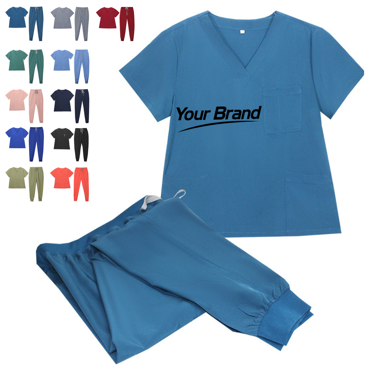 Professional Medical Quick-Dry Elastic Scrub Set