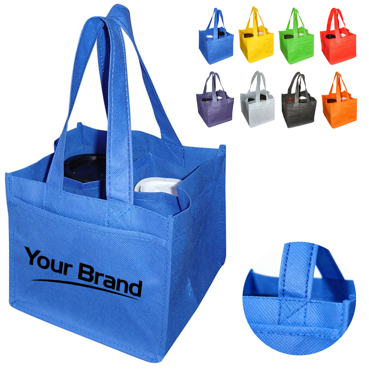 Non-Woven Grocery Tote Bag with Reinforced Handles