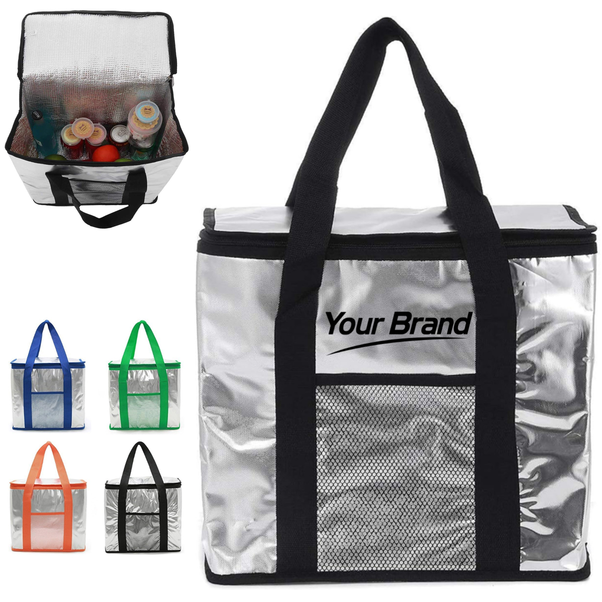 20L Aluminum Foil Insulated Cooler Bag with Handle