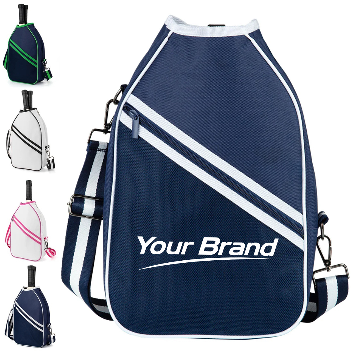 Pickleball Paddle Sling Bag with Multiple Color Options