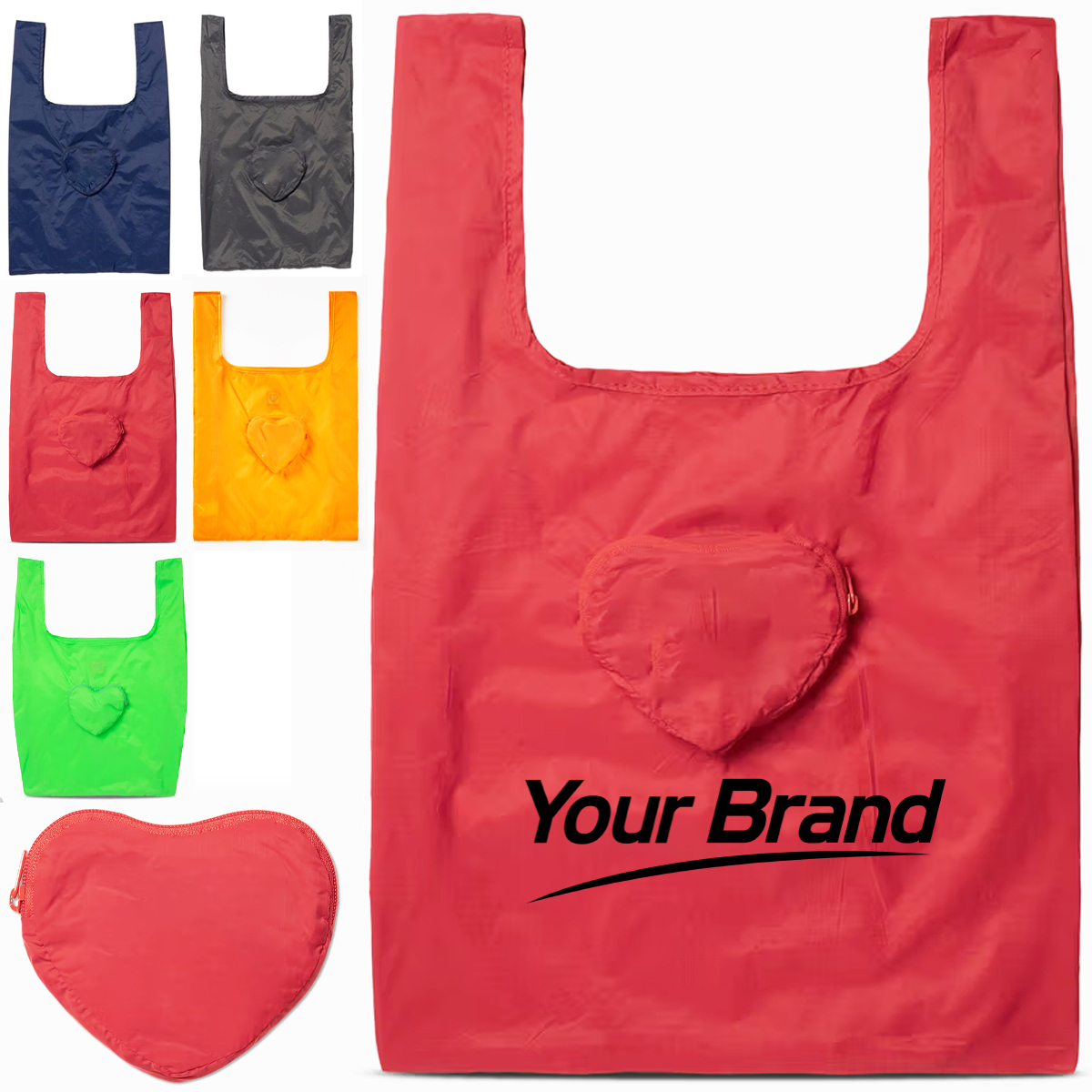 Foldable Reusable Shopping Tote Bag with Pouch