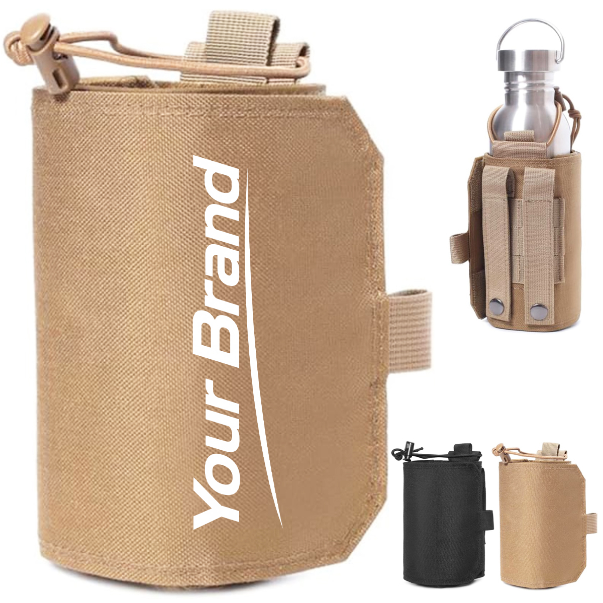 Tactical MOLLE Water Bottle Pouch with Strap