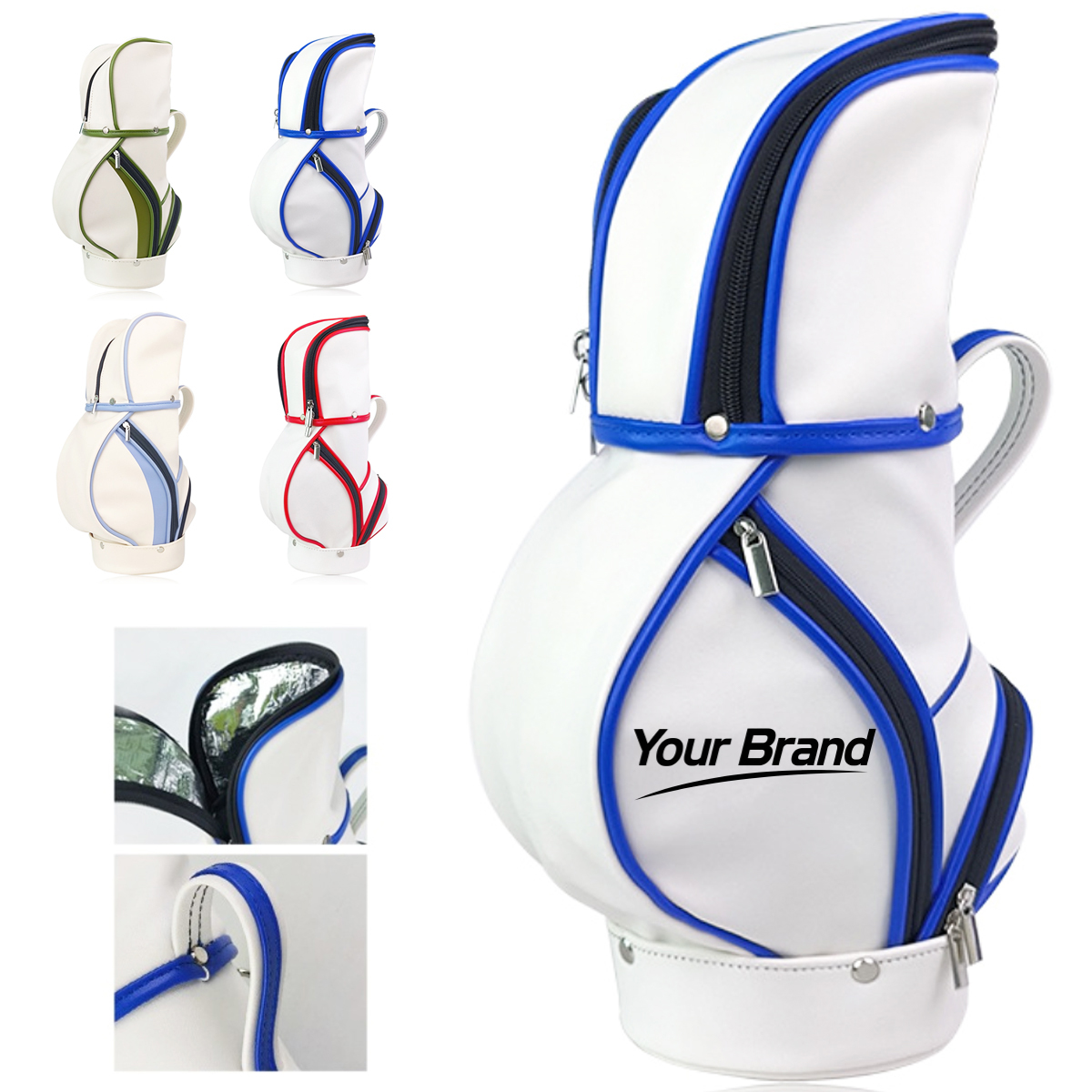 Professional Golf Club Carry Bag with Cover & Handle