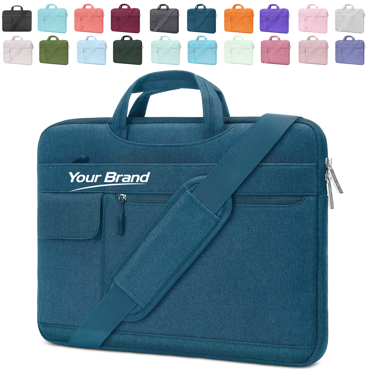 15 Inch Oxford Fabric Laptop Briefcase with Shoulder Strap