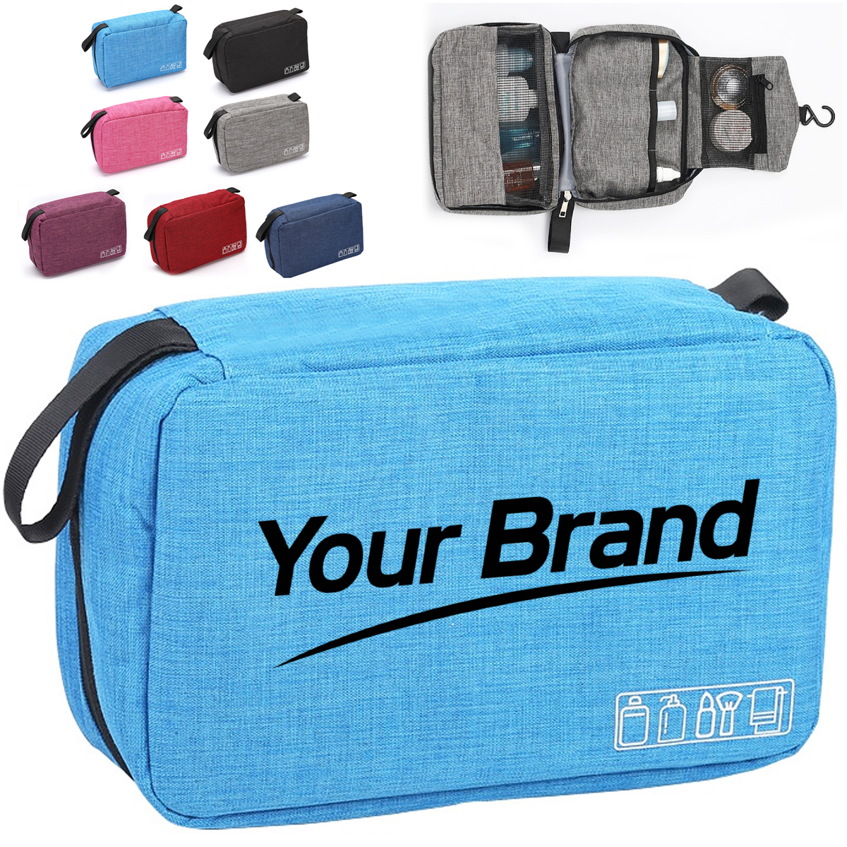 Hanging Travel Toiletry Bag with Compartments