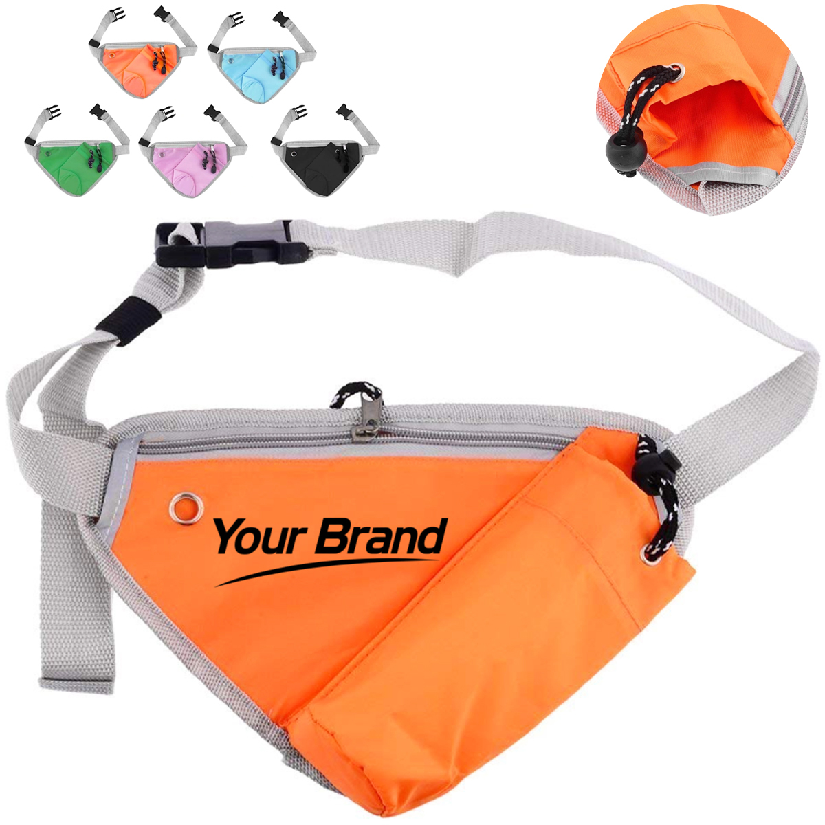 Water Resistant Running Waist Bag with Earphone Port