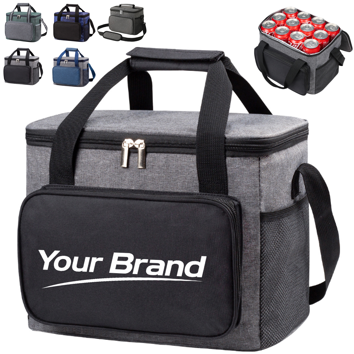 10L Large Capacity Cooler Bag for 24 Cans with Insulation