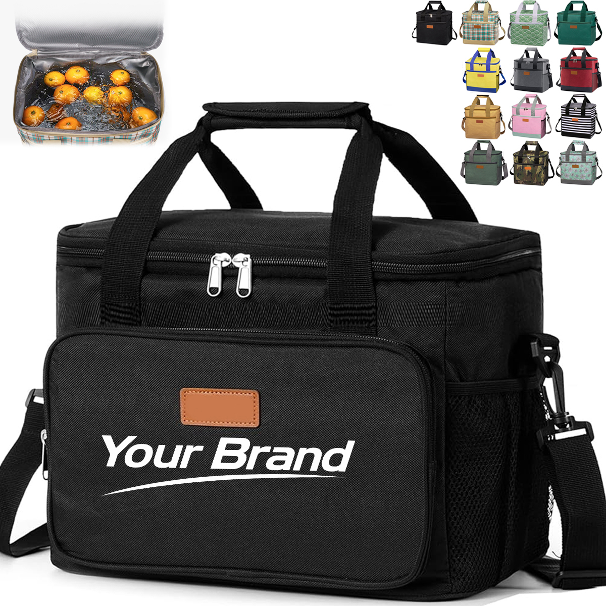 Large Capacity Insulated Cooler Bag with Adjustable Strap