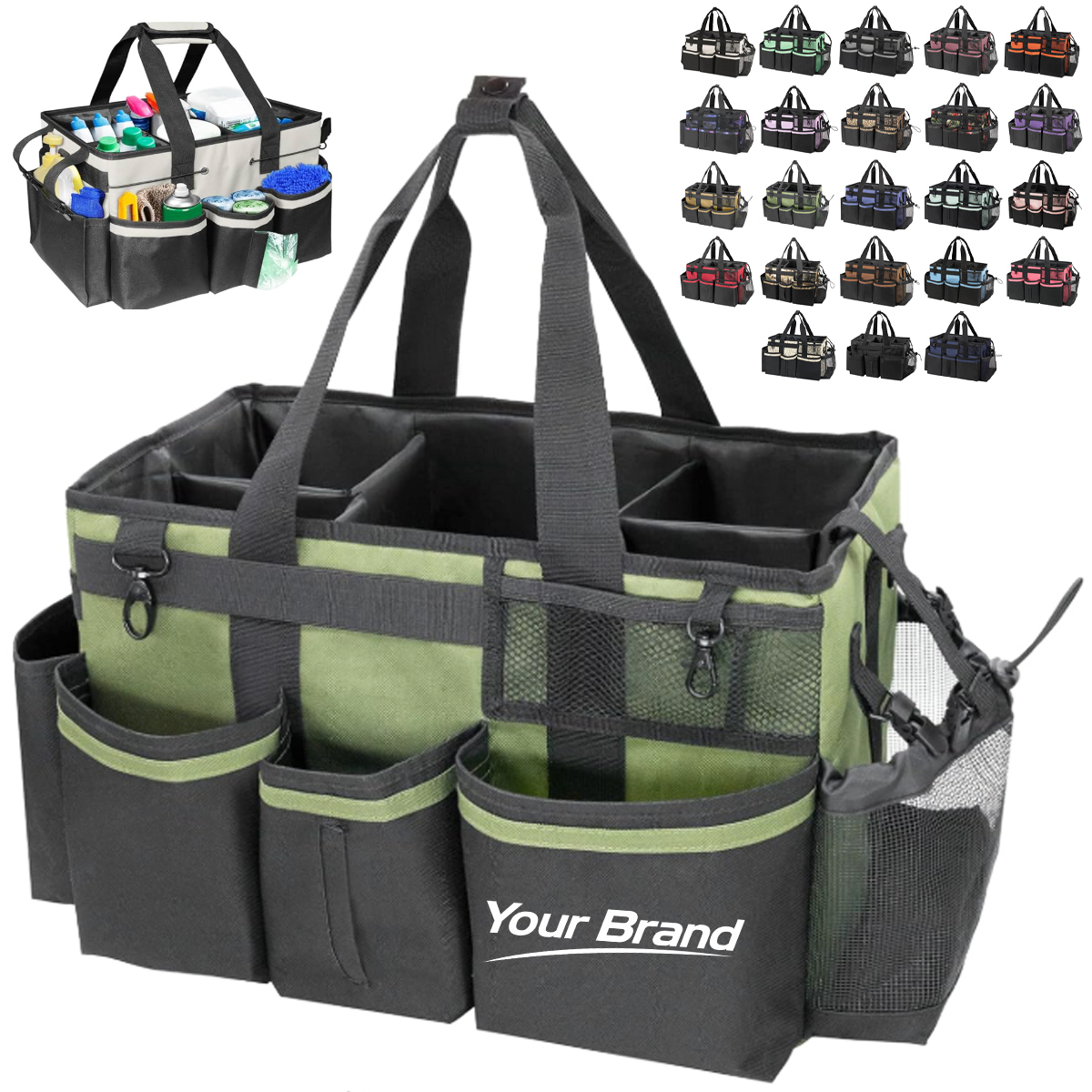 Multi-Pocket Tool Organizer Bag with Adjustable Strap