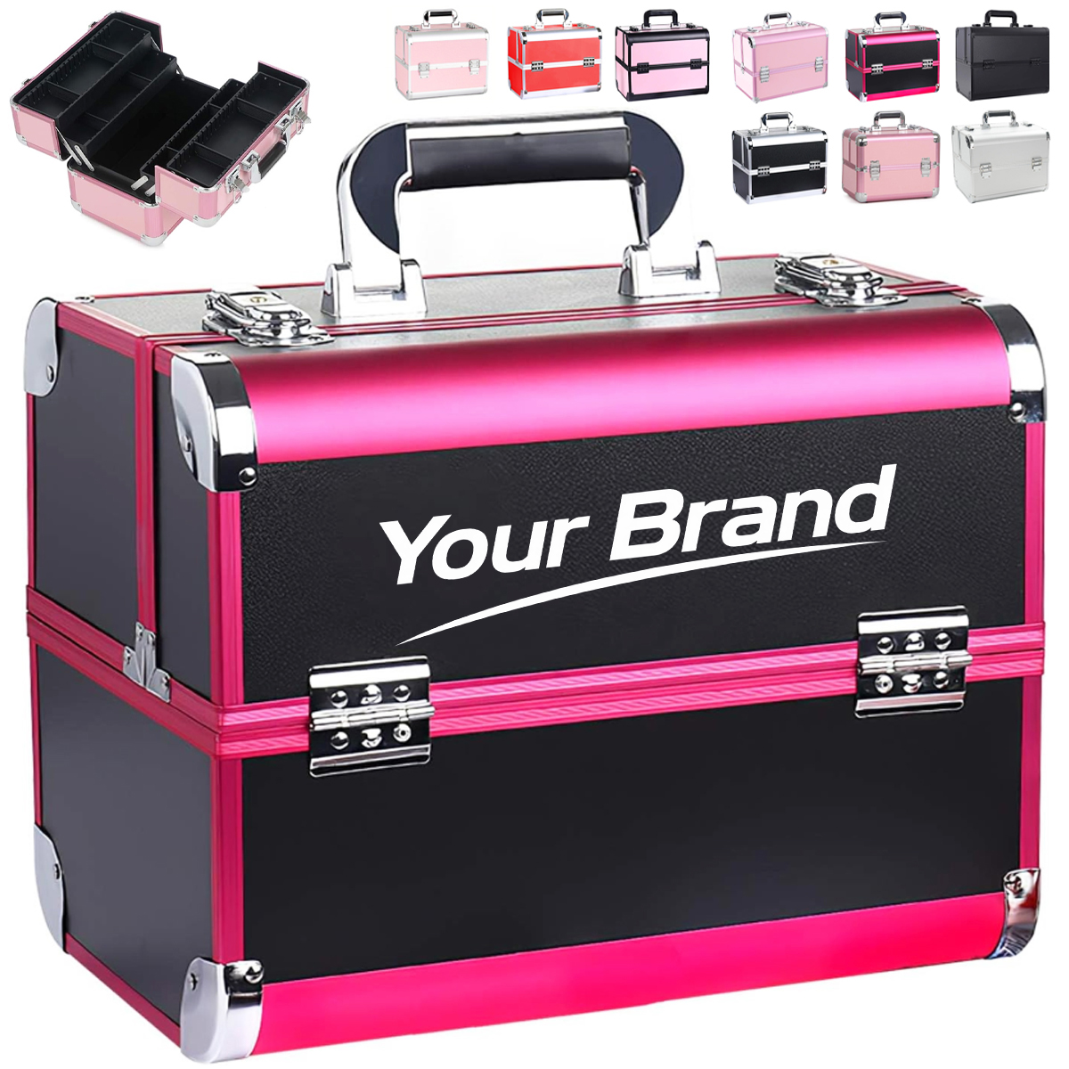 Aluminum Professional Makeup Case for Beauty and Nail Tools