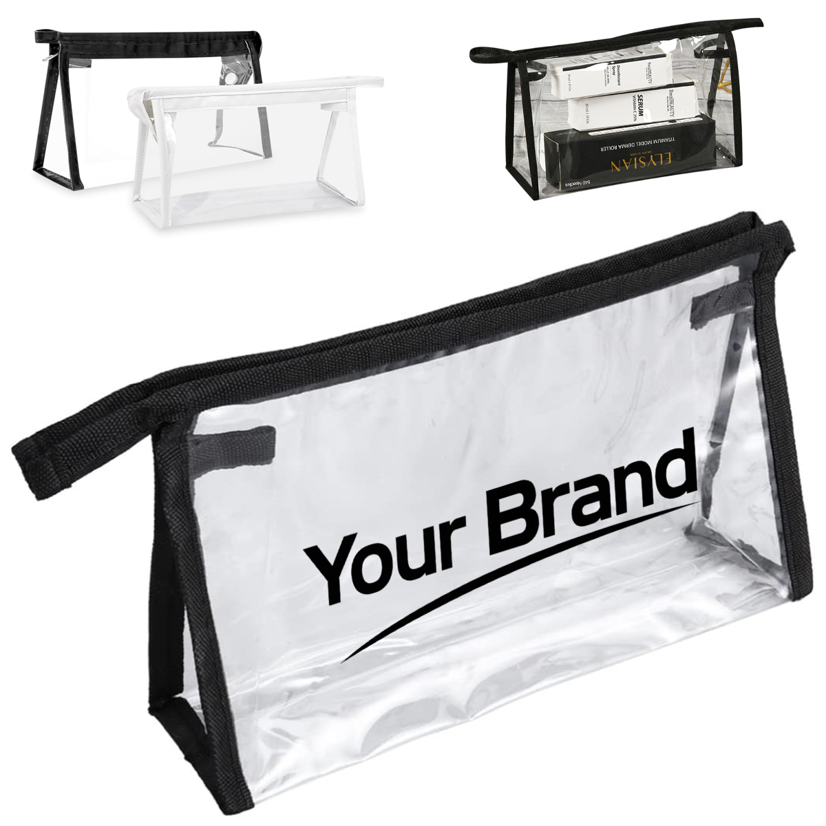 Portable PVC Cosmetic Storage Bag for Travel and Toiletries