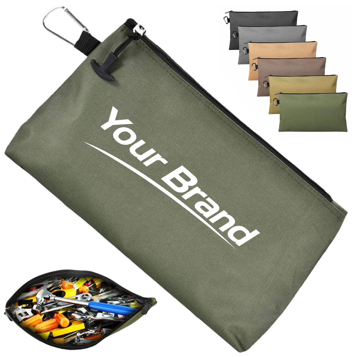Heavy Duty Oxford Utility Tool Pouch Zipper Bag