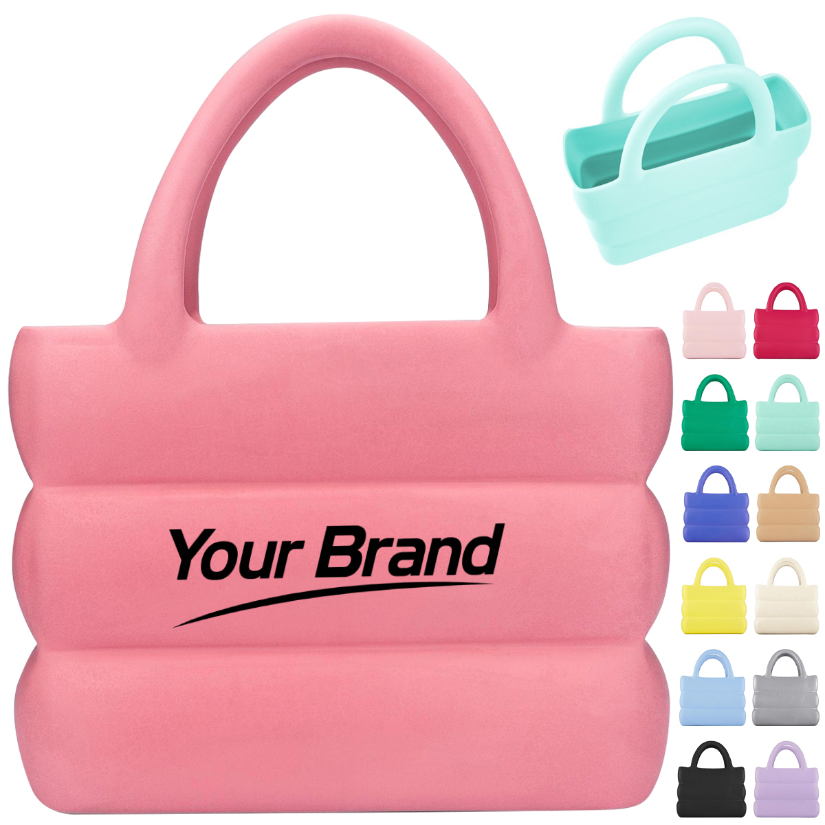 Chic Waterproof Washable EVA Rubber Beach Tote Handbag
