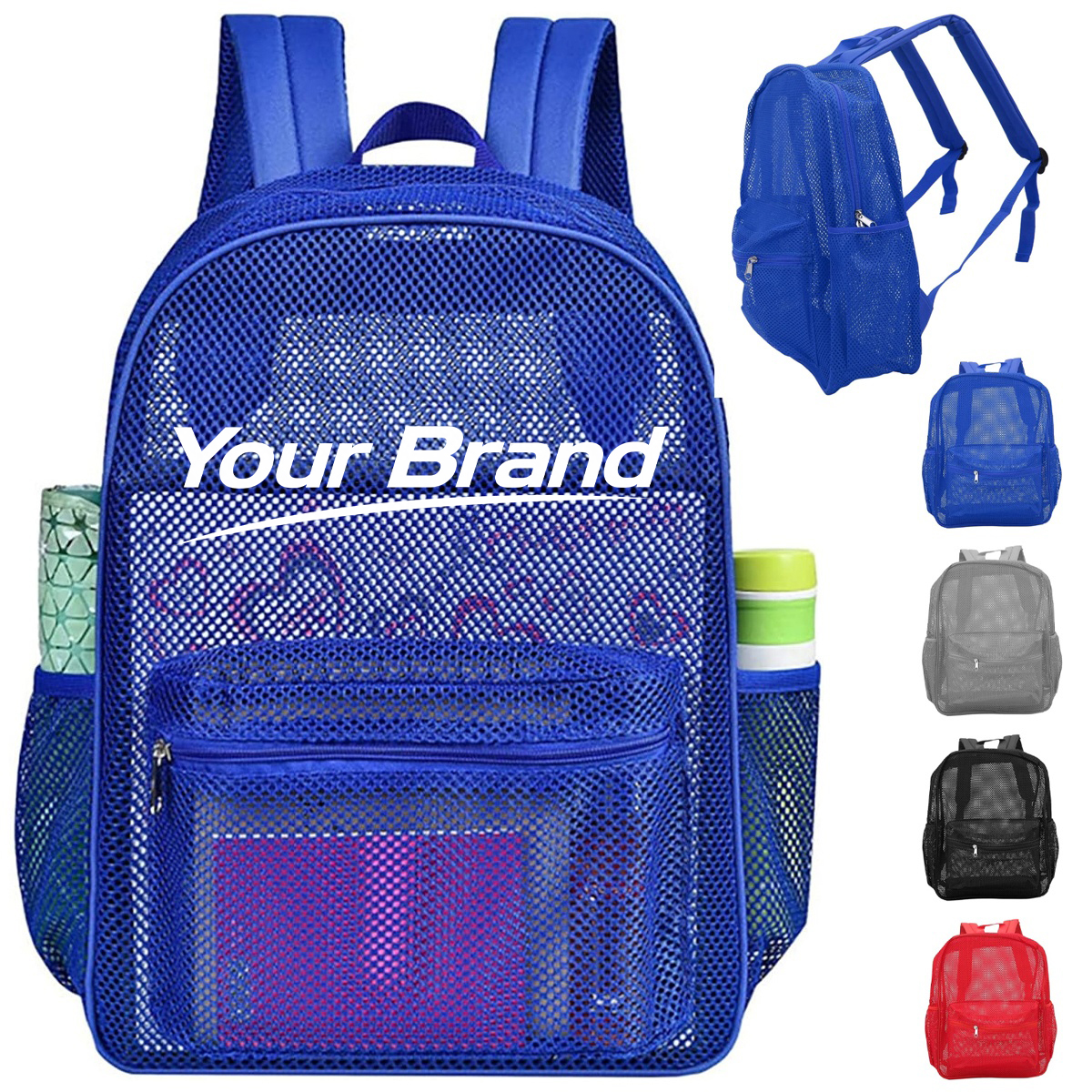 Security Friendly See-Through Mesh School Backpack