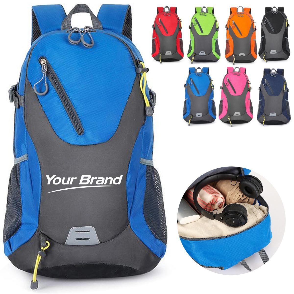 Lightweight Outdoor Hiking Daypack With Reflective Strip