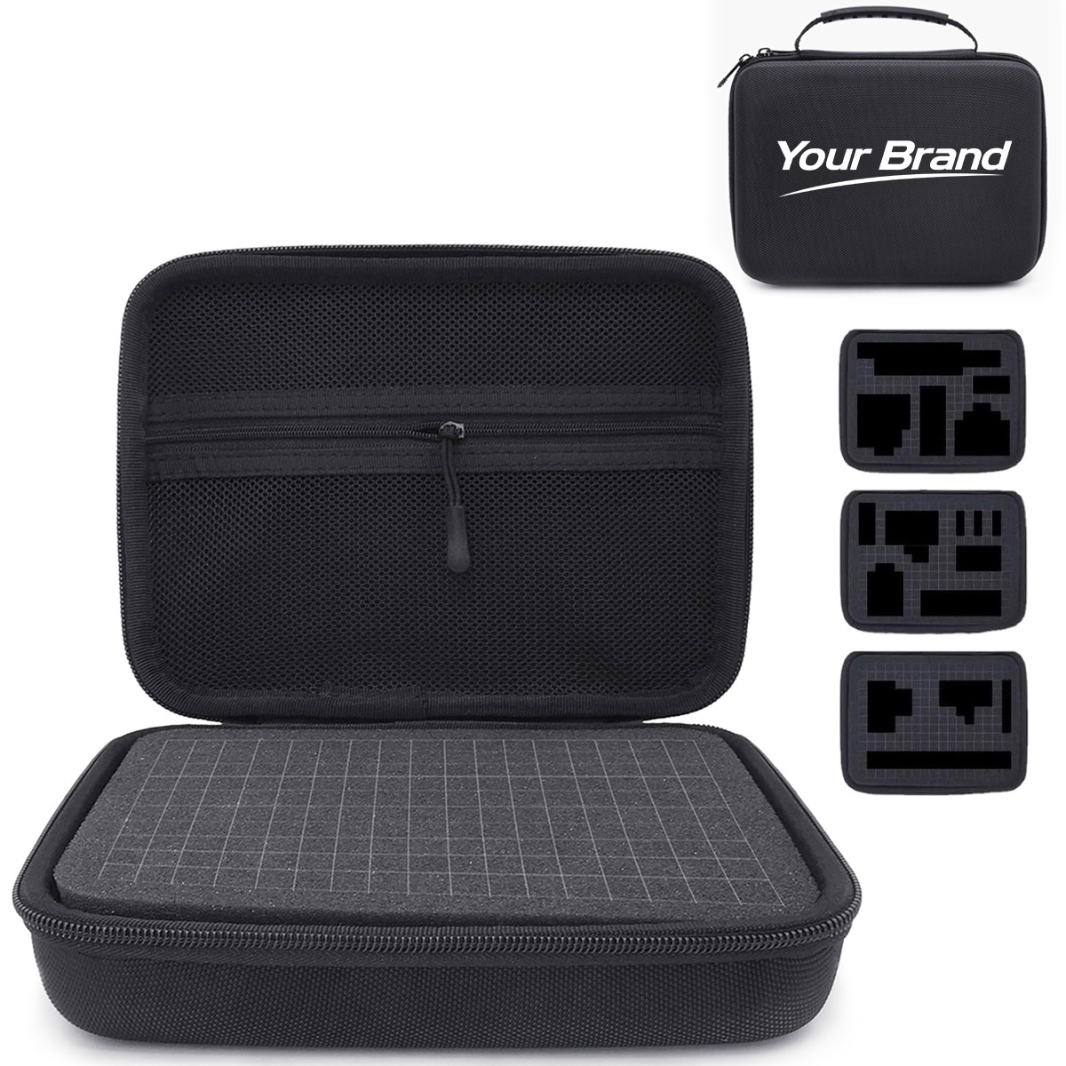 EVA Action Camera Case W/ DIY Pick & Pluck Customizable Foam
