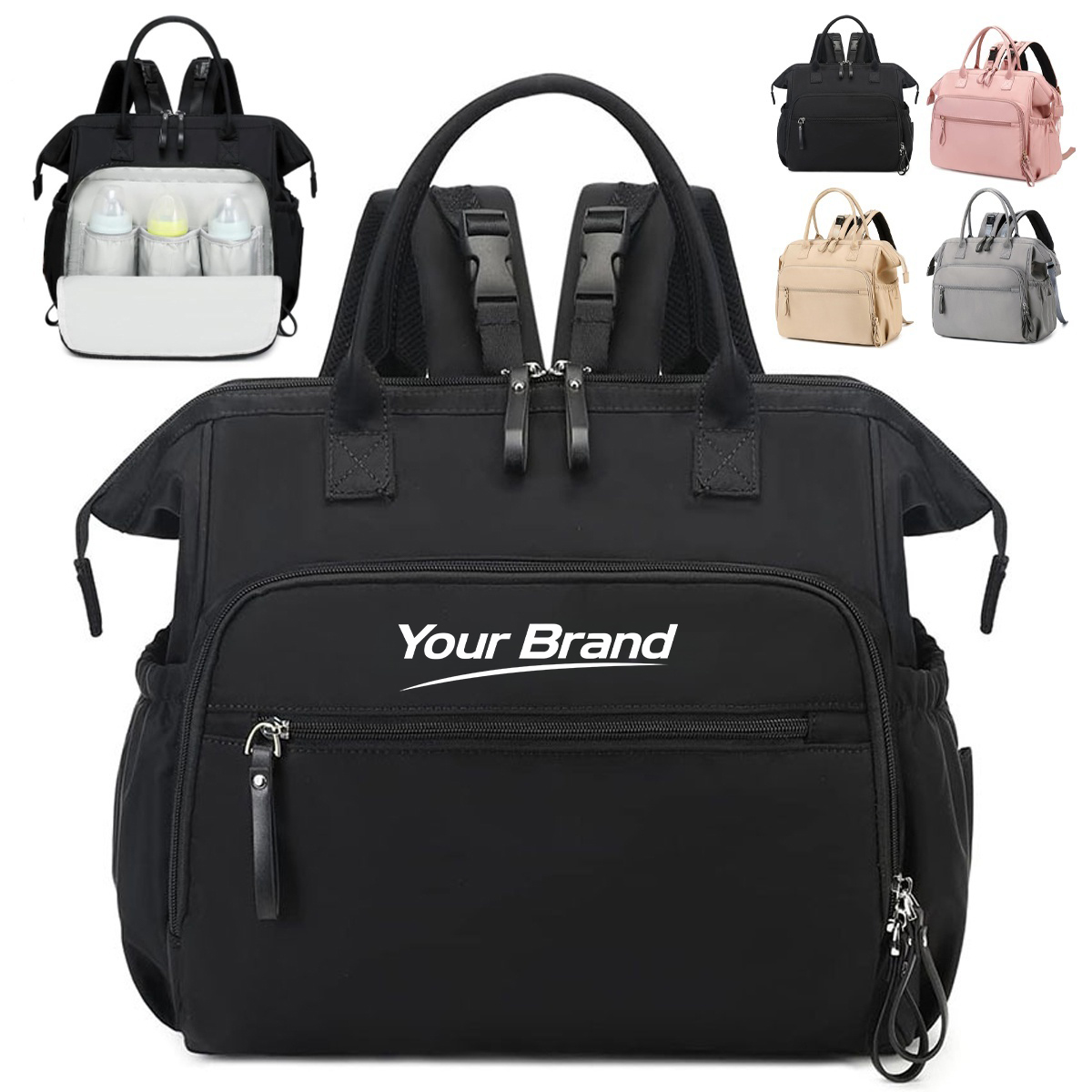 Waterproof Anti-Theft Diaper Backpack W/ USB Charging Port