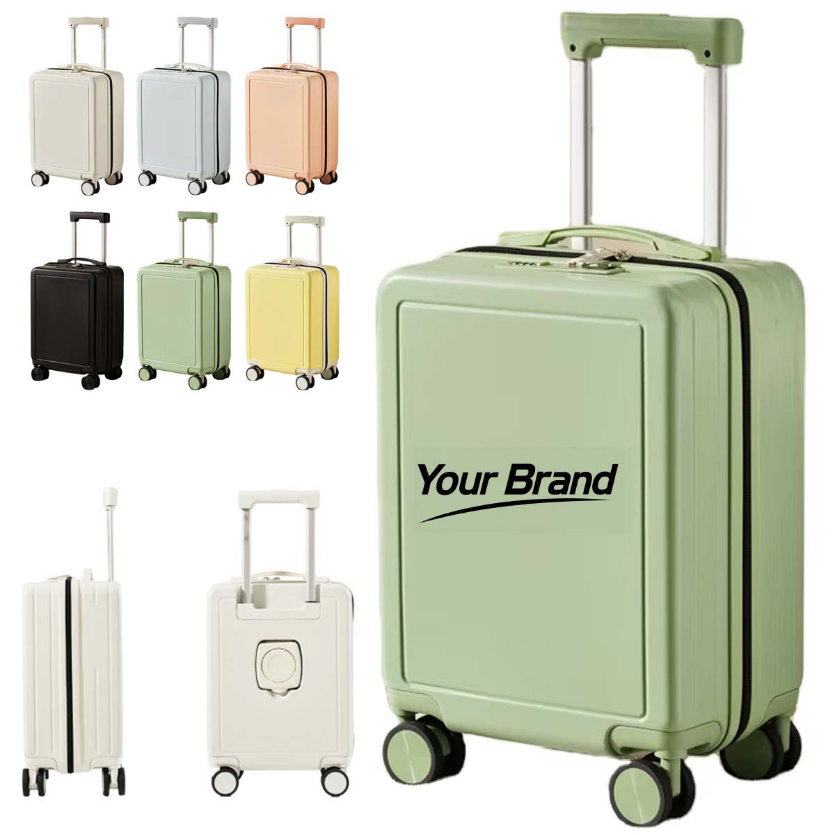 16 Inch Tech Smart Carry-On Luggage With Cup Holder