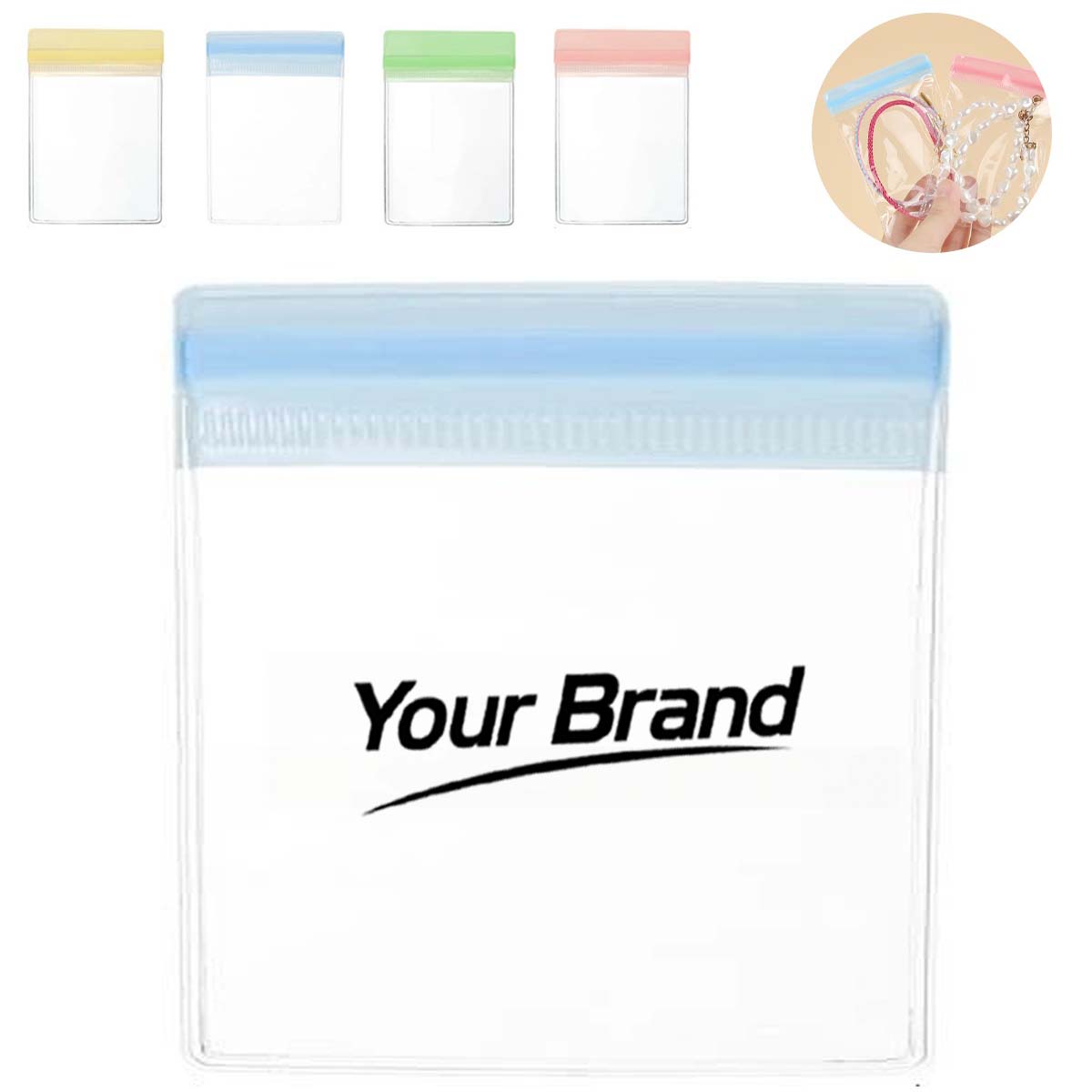 Transparent Self-Sealing Jewelry Storage Ziplock Bag