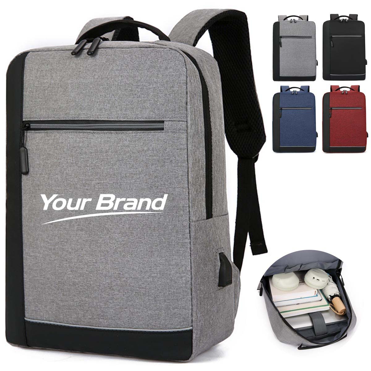 Minimalist Water Resistant Business Laptop Backpack Tech Bag