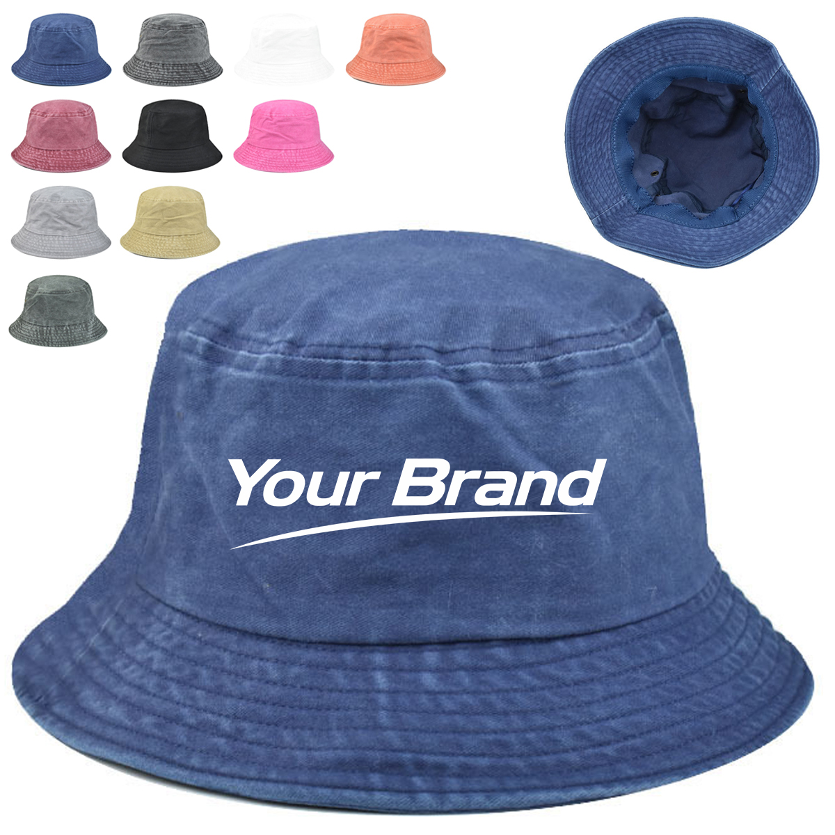 Vintage Washed Cotton Bucket Hat