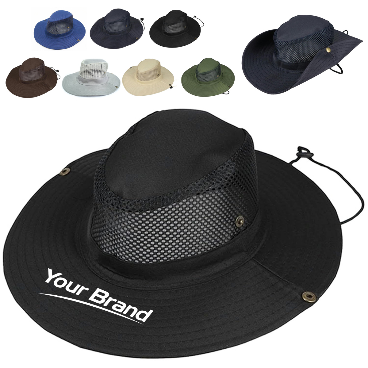 Breathable Mesh Wide Brim Outdoor Safari Hat