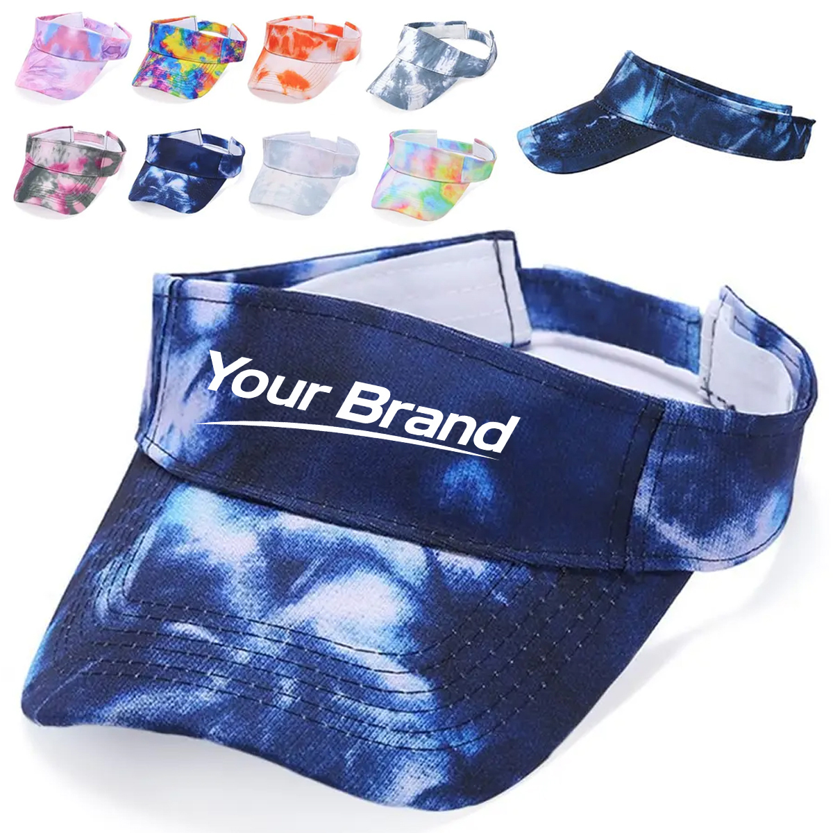 Tie-Dye Adjustable Sports Sun Visor Cap