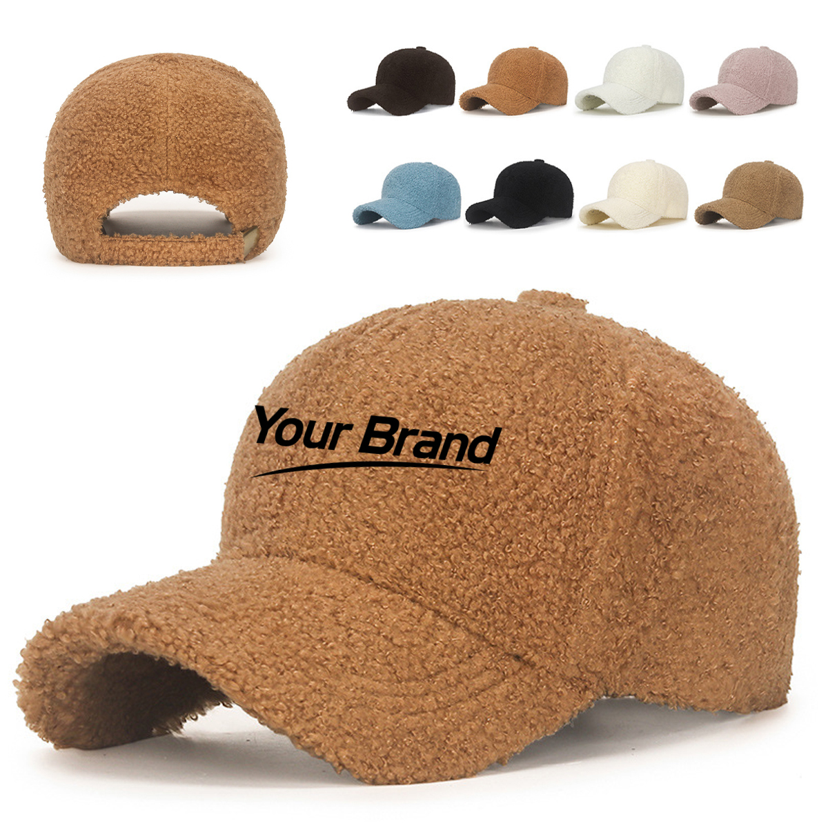 Cozy Fuzzy Baseball Cap Adjustable Unisex Winter Hat