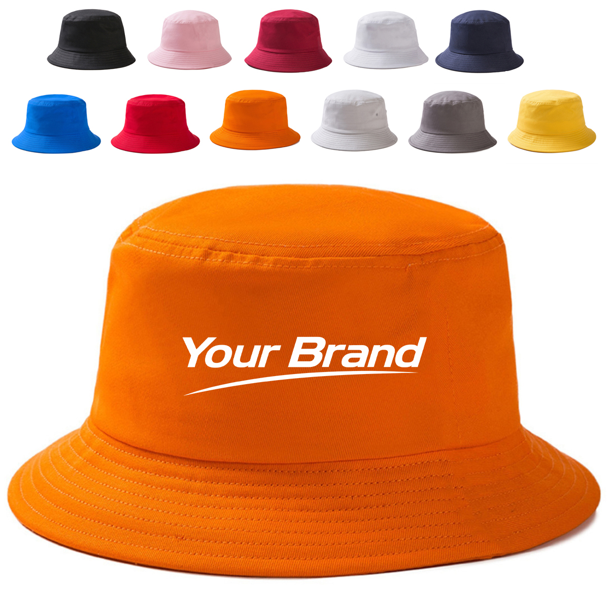 Unisex Outdoor Sun Protection Cotton Bucket Hat With Wide