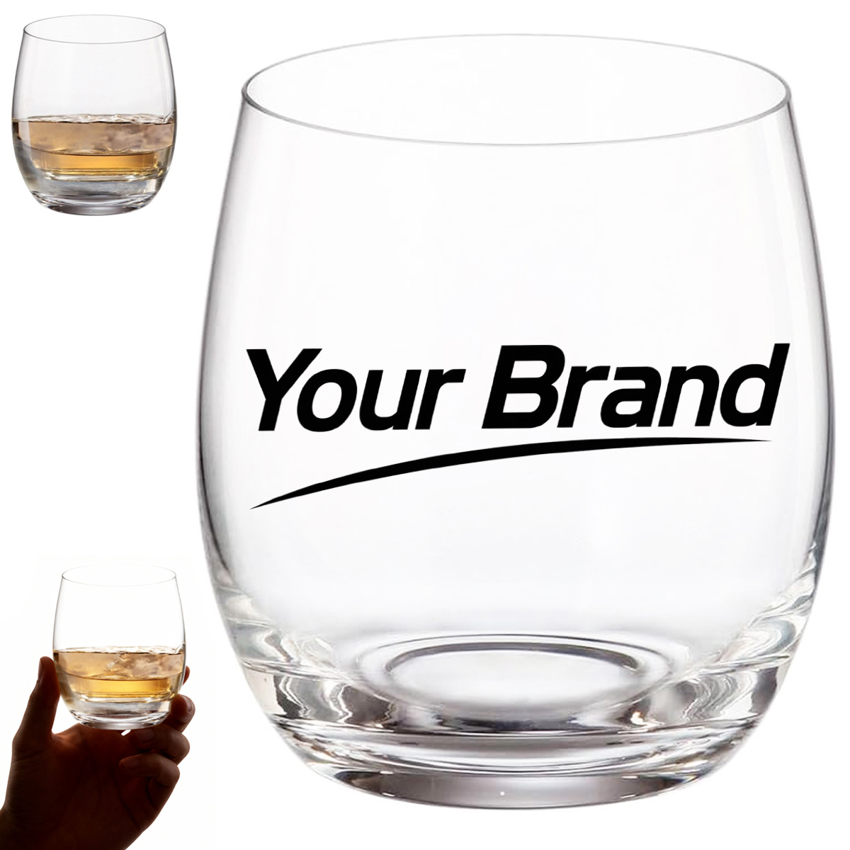 12 oz. Stemless Wine Glass with Custom Logo