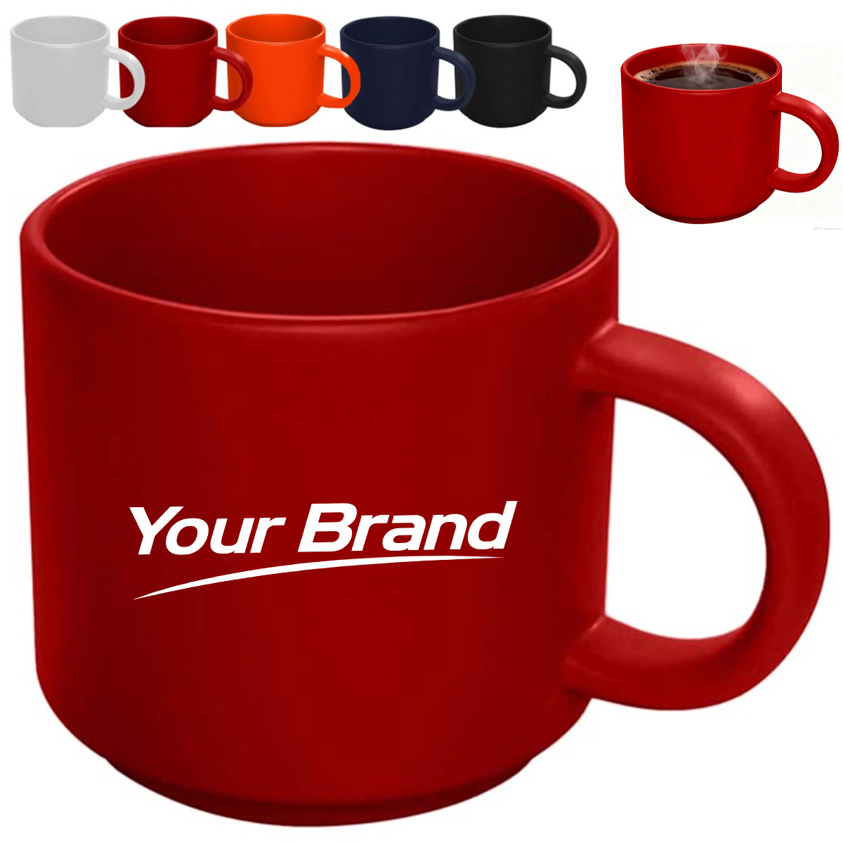 10 oz. Classic Ceramic Mug with Custom Logo