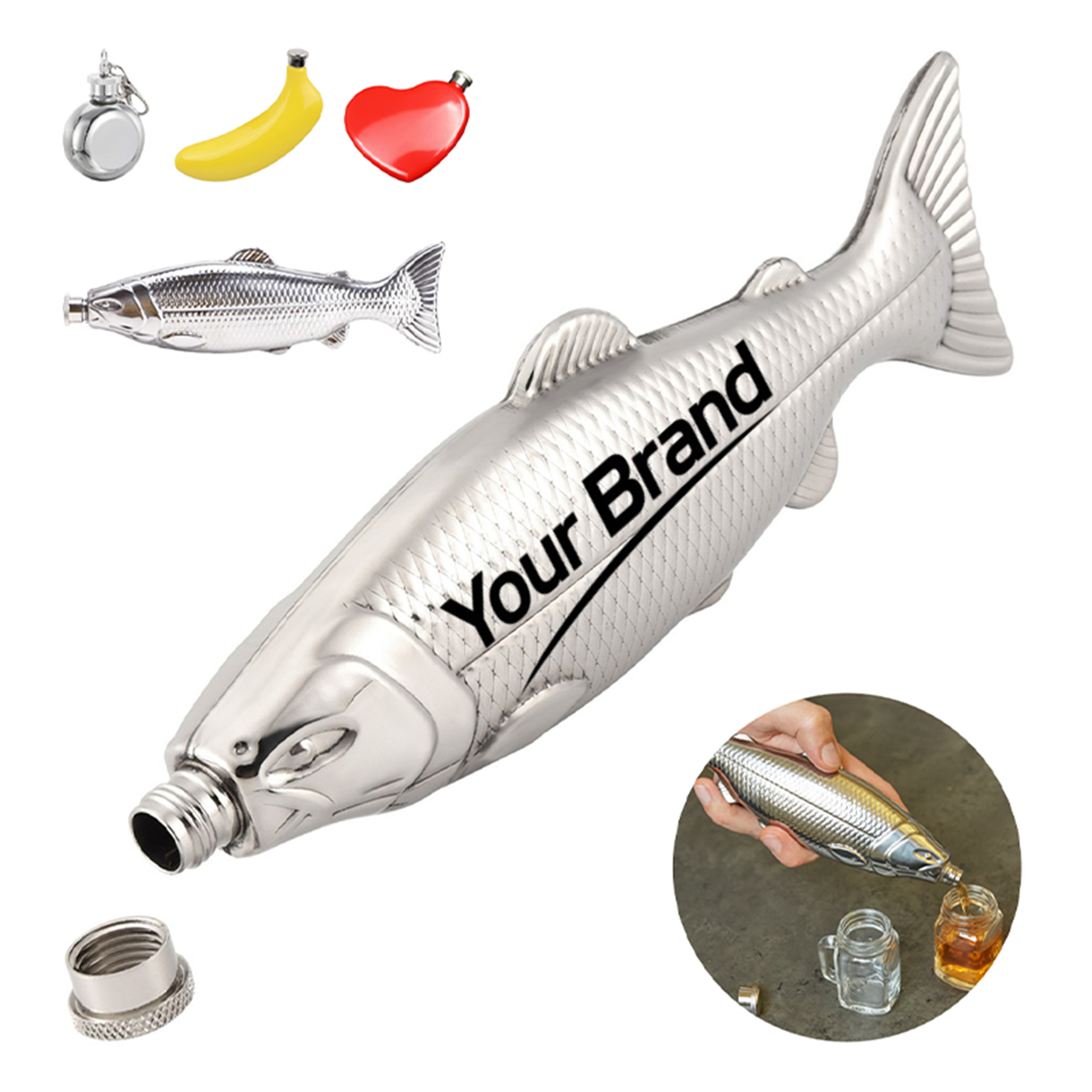 Creative Shaped Stainless Steel Flask with Custom Logo