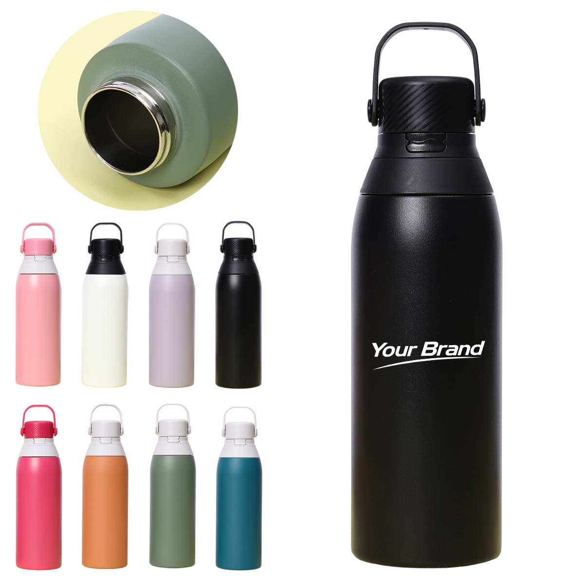 25oz Insulated Stainless Steel Water Bottle Carry Handle