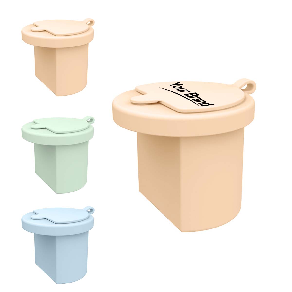 Portable Silicone Snack Storage Cup With Lid