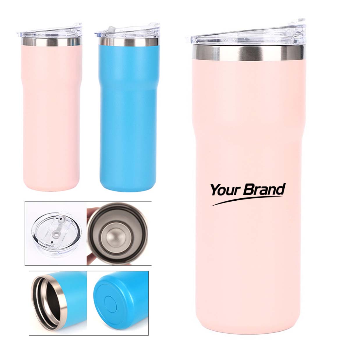 20oz Slim Vacuum Insulated Stainless Steel Travel Tumbler