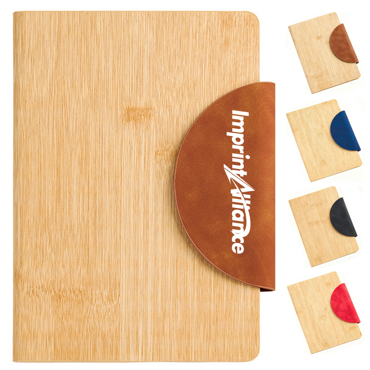 A5 Bamboo Notebook with PU Half Cover