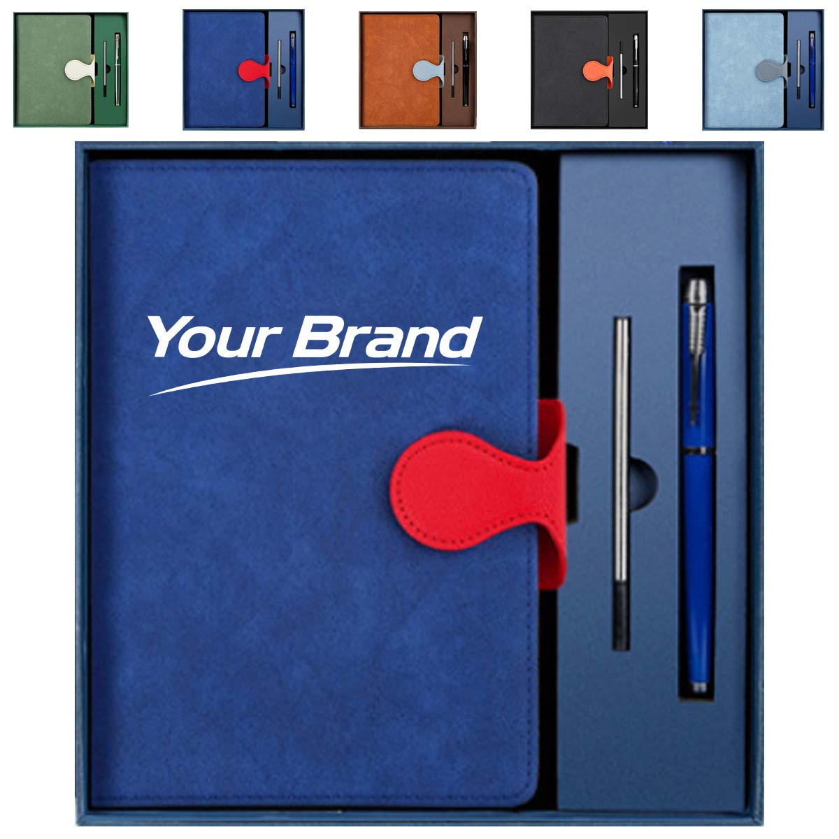 Eco Kraft Paper Sticky Notebook with Pen Holder