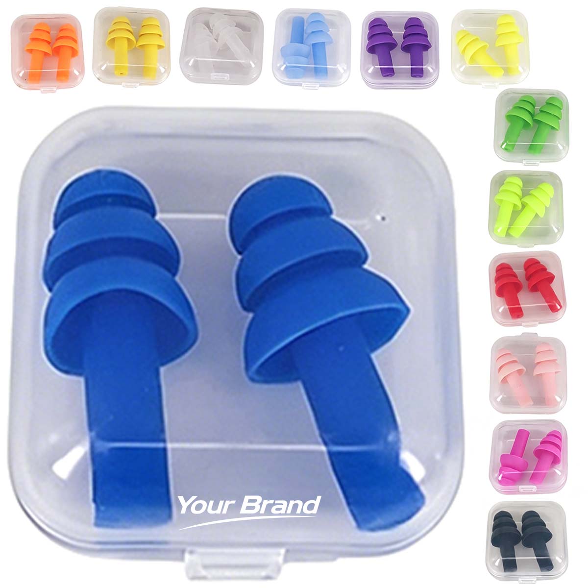 Reusable Silicone Noise Reduction Earplugs Set