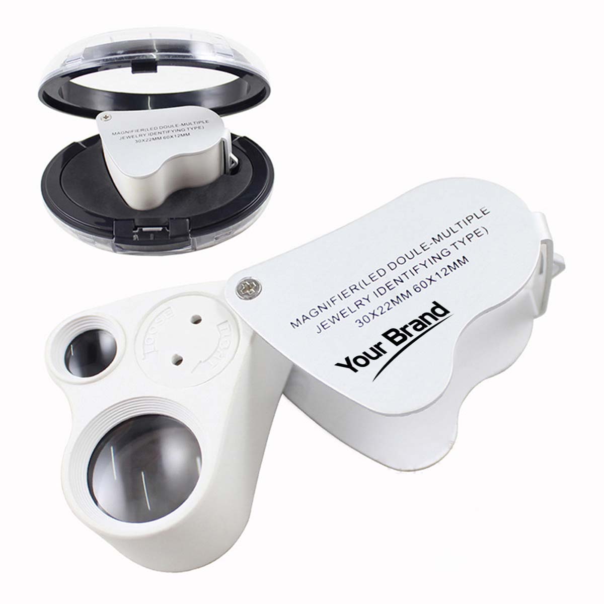 LED Dual Lens Folding Jewelry Magnifier