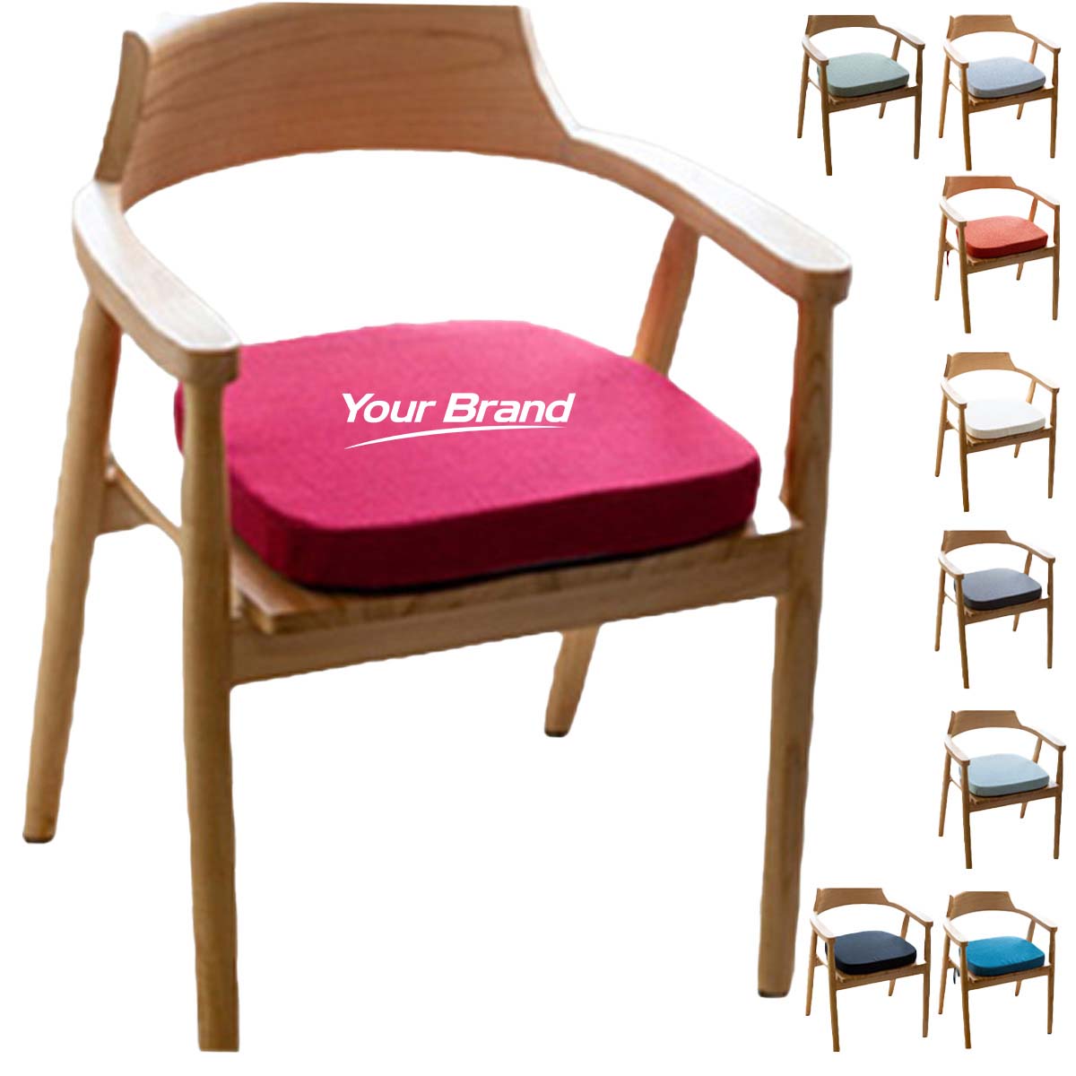 Removable Linen Chair Seat Cushion Pad