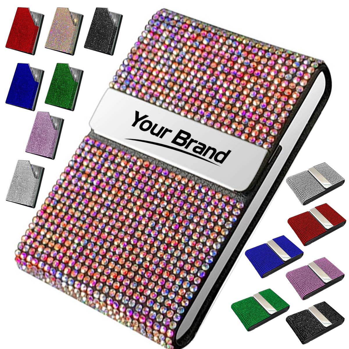 Luxury Rhinestone Business Card Holder Case