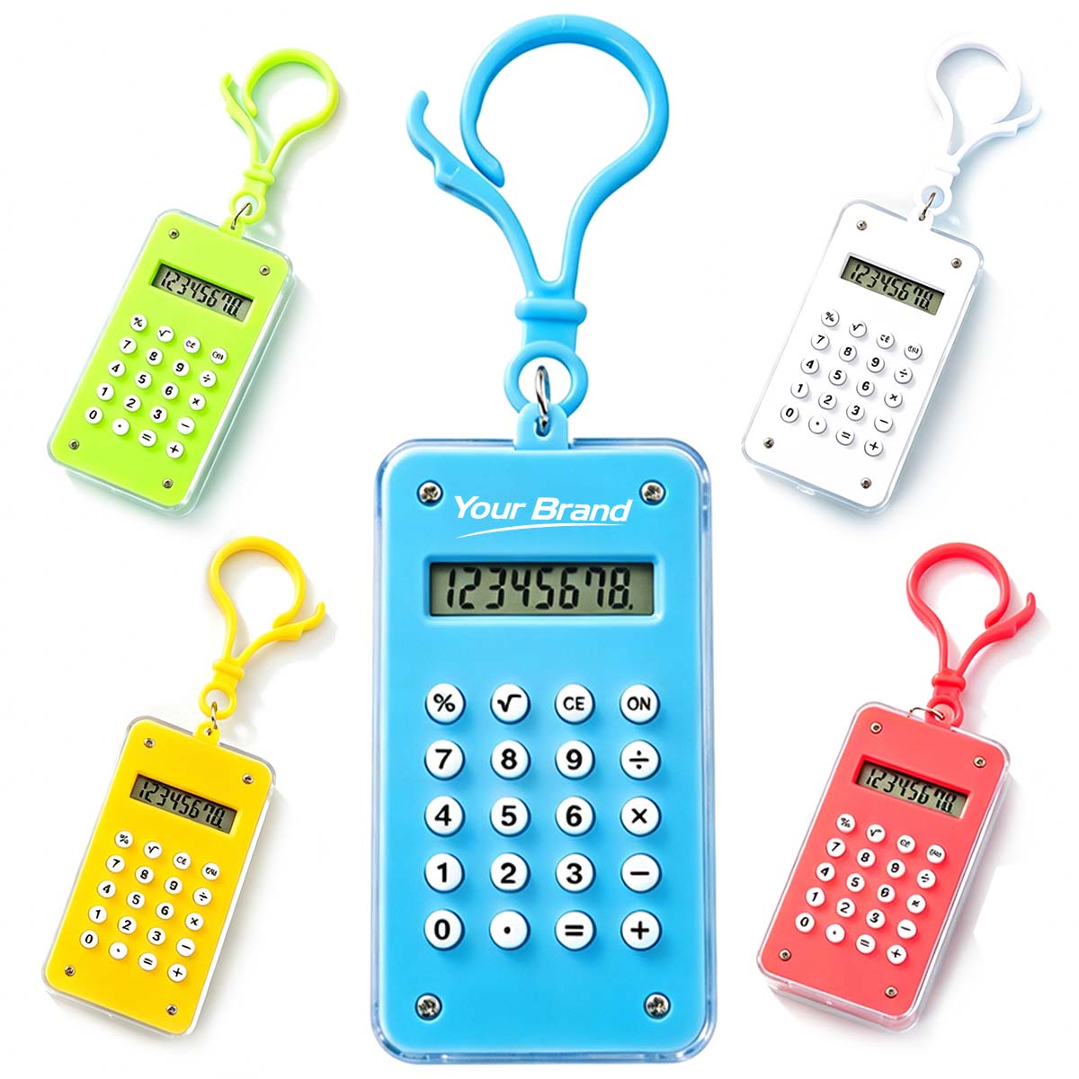 Mini Keychain Calculator With Clip Hook
