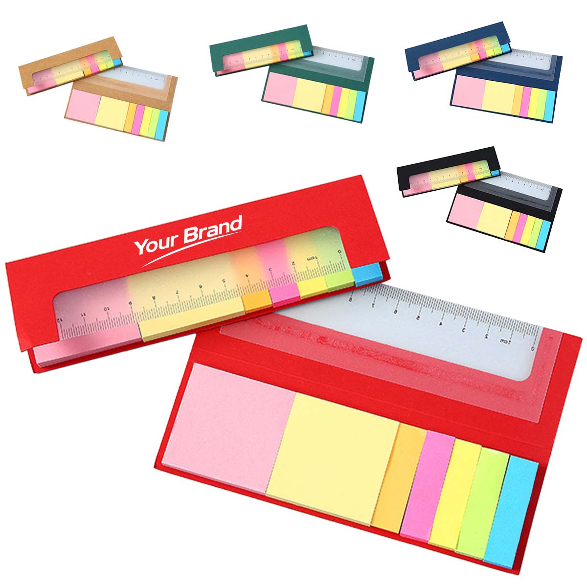 Eco Sticky Notes Ruler Memo Pad Set