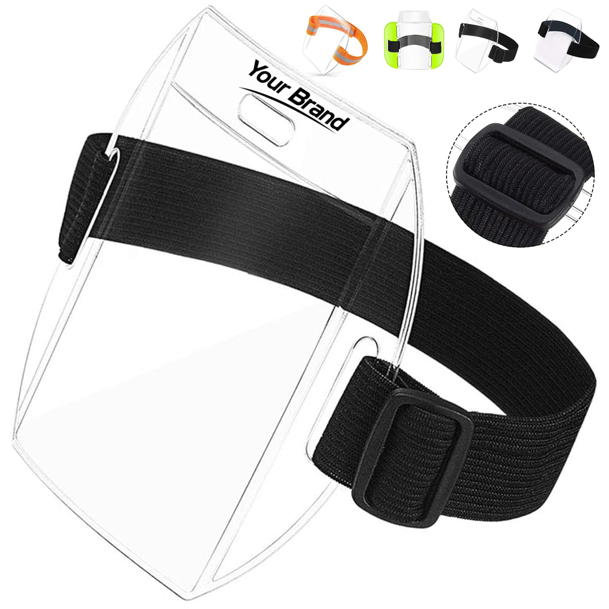 Adjustable Reflective Elastic Armband ID Badge Holder