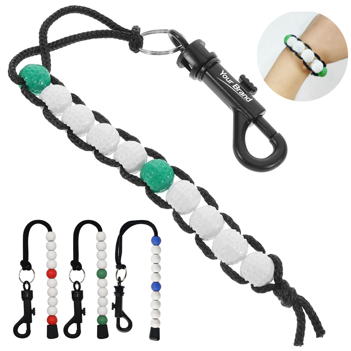 Beaded Golf Score Counter Bracelet With Clip