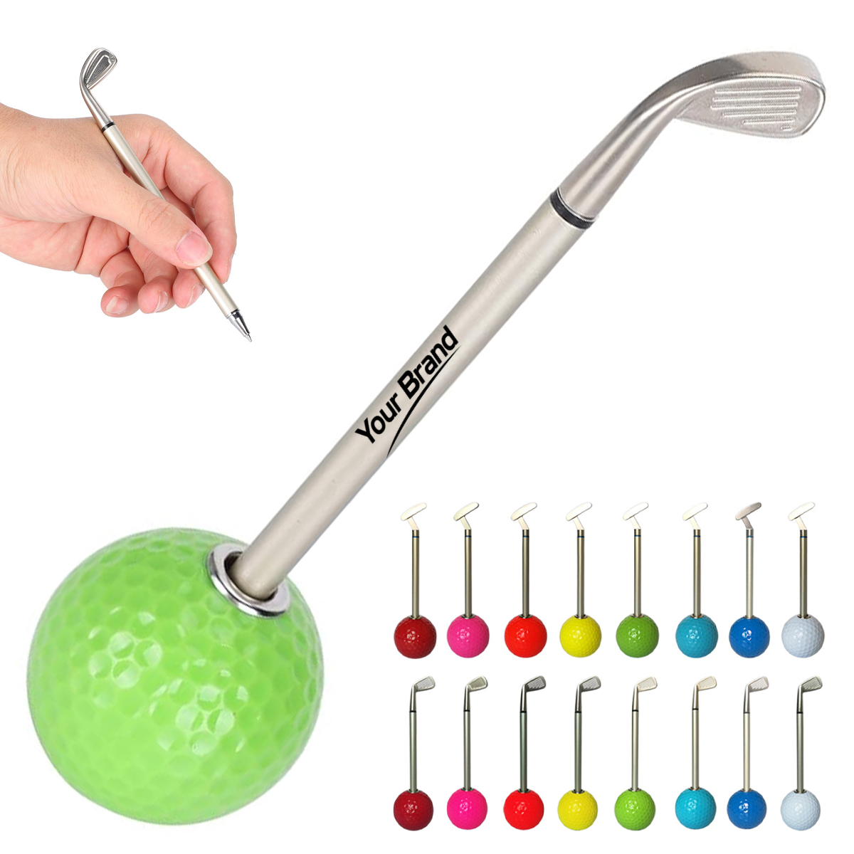 Executive Golf Club Pen Holder Desk Gift Set