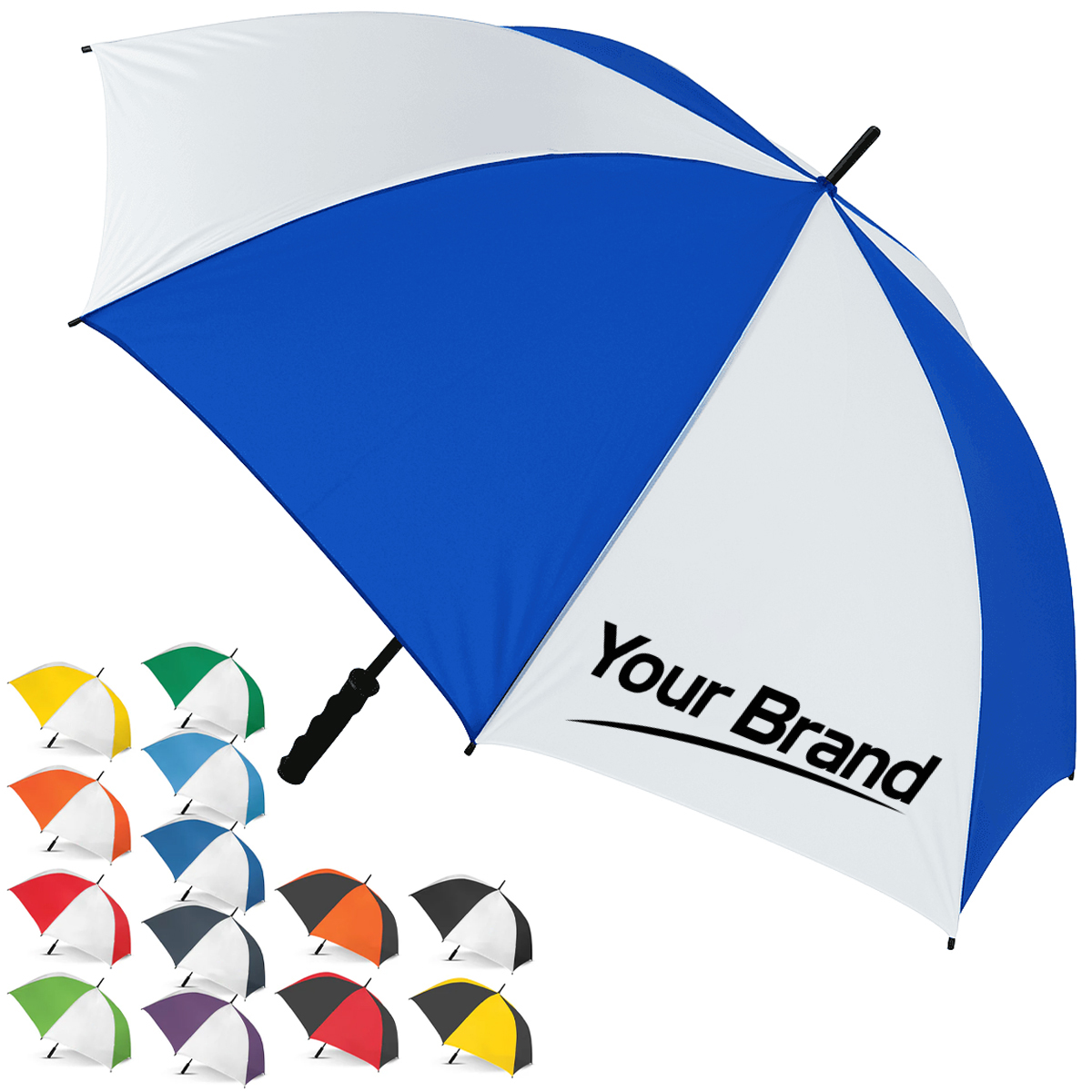 Oversize 60 Inch Arc Dual Canopy Windproof Golf Umbrella